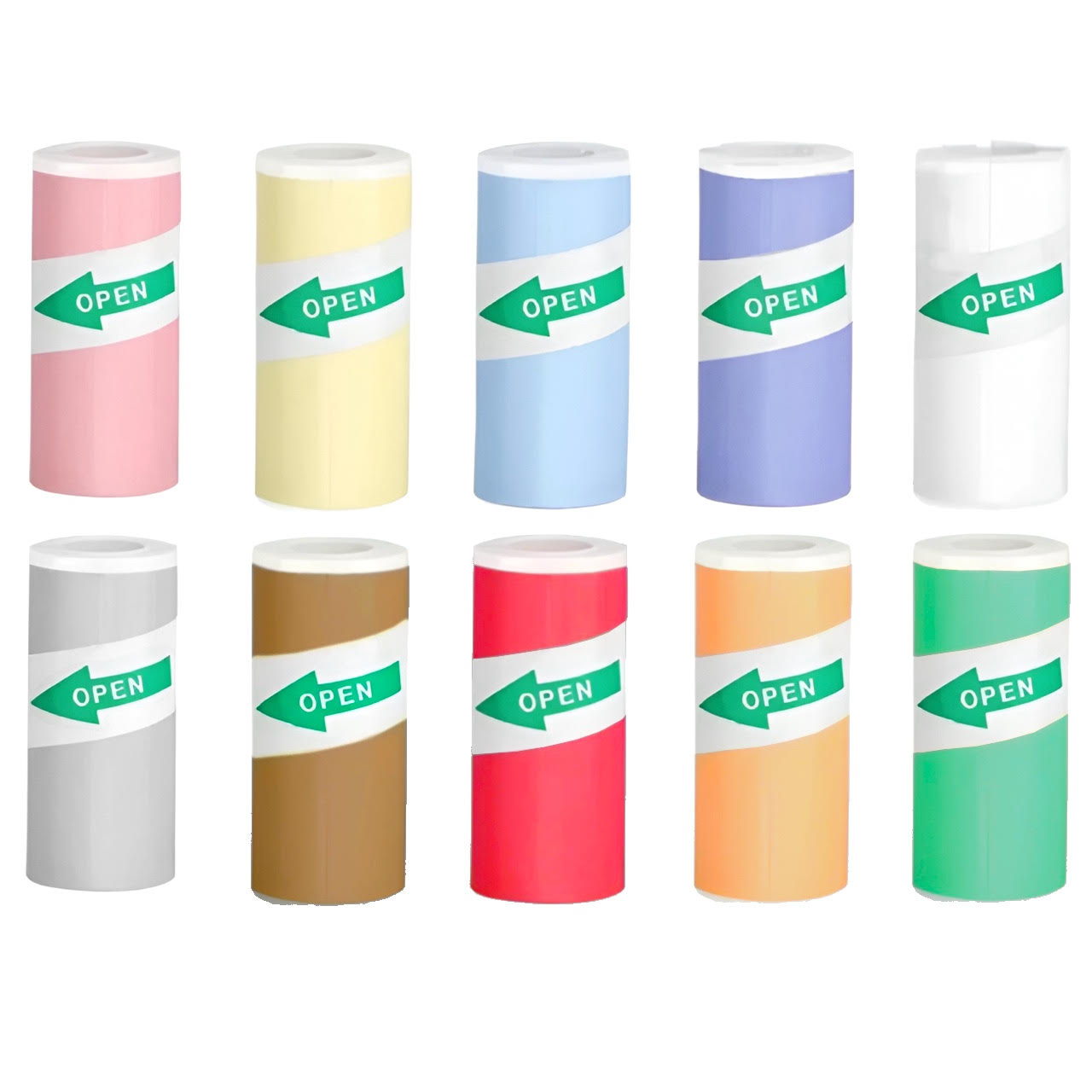 10-Color Thermal Paper Rolls
